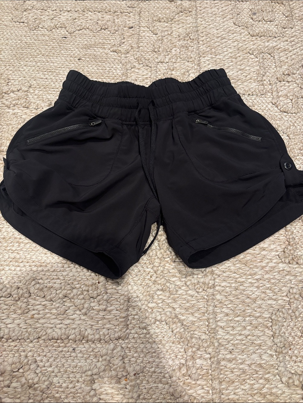 Zella Black Athletic Shorts with Zippered Pockets